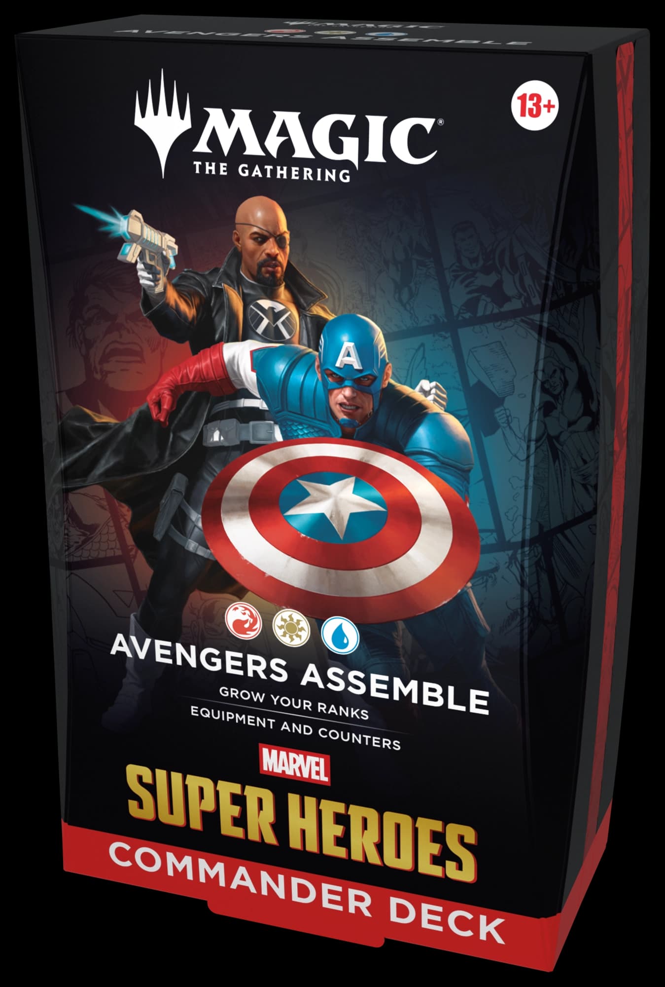 Presentación de Magic: The Gathering — Marvel Super Heroes Commander Deck · Mazo Commander (surtido) · Inglés