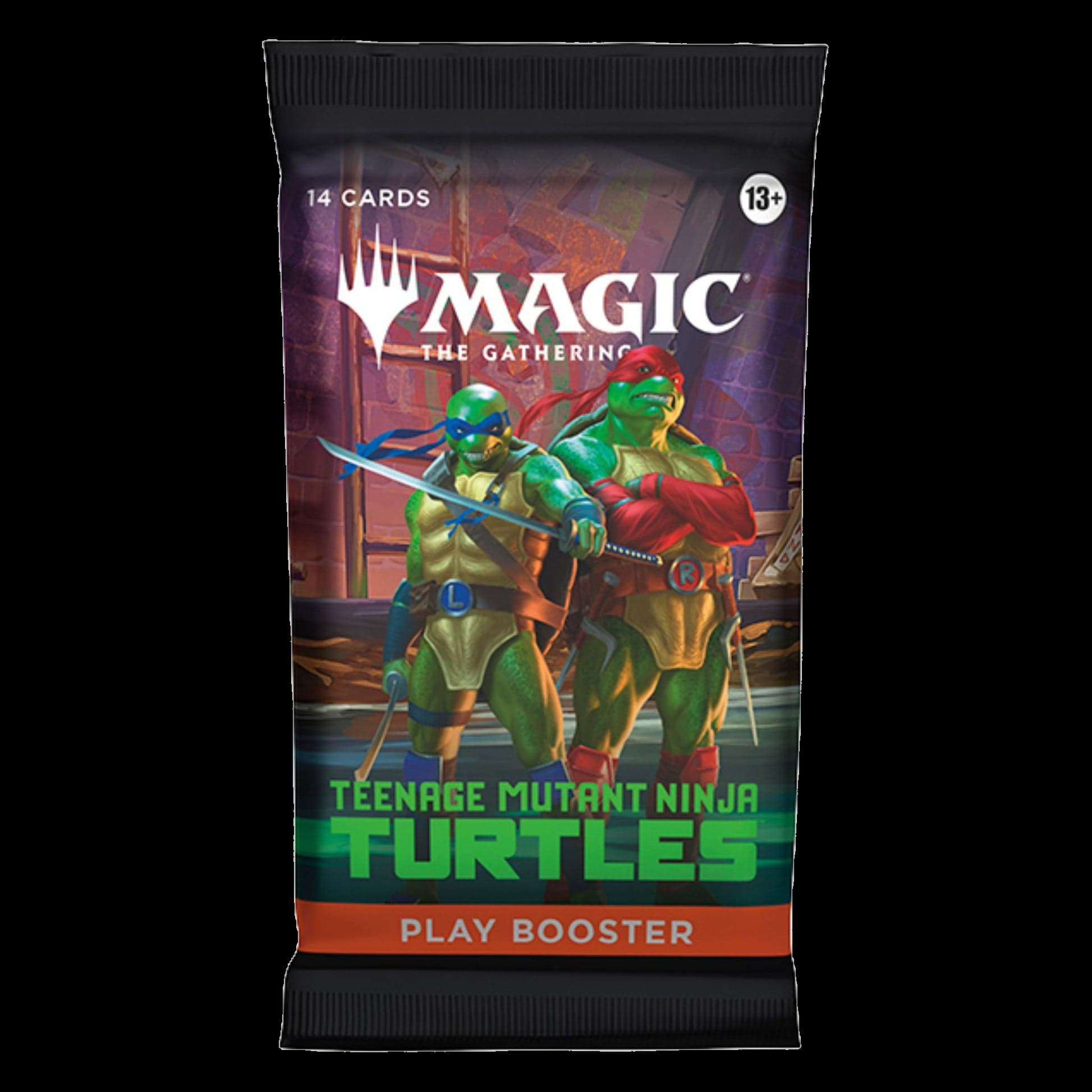 Presentación de Magic: The Gathering — Teenage Mutant Ninja Turtles Play Booster · Sobre · Inglés