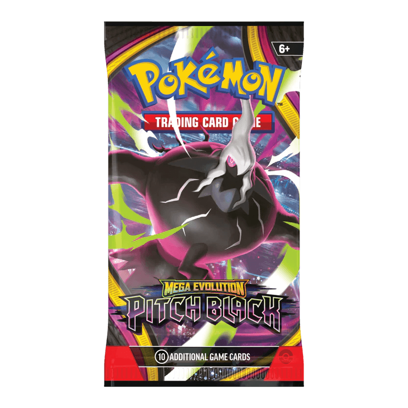 Presentación de Pokémon TCG: Mega Evolution — Pitch Black Booster · Sobre · Inglés