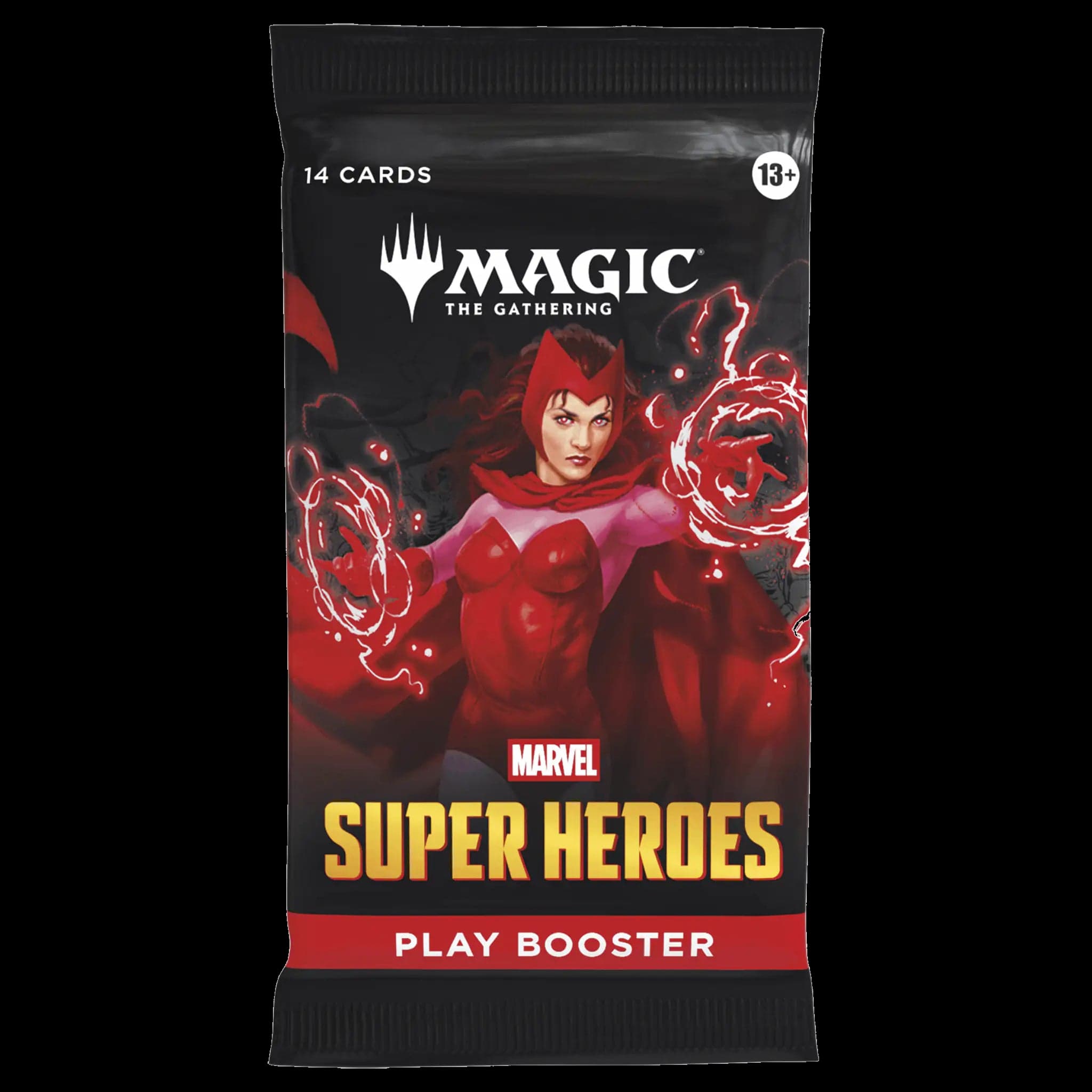 Presentación de Magic: The Gathering — Marvel Super Heroes Play Booster · Sobre · Inglés