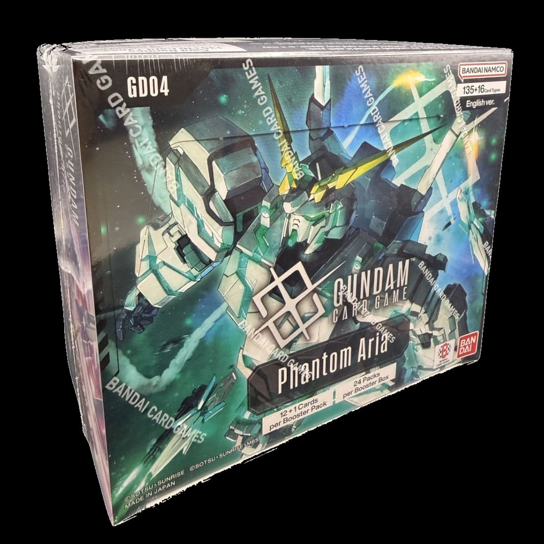 Presentación de Gundam Card Game: Phantom Aria (GD04) Booster · Display cerrado · Inglés