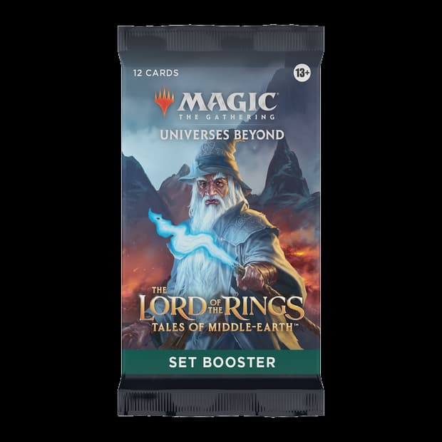 Presentación de Magic the Gathering: The Lord of the Rings - Tales of Middle-earth Set Booster · Sobre · Inglés